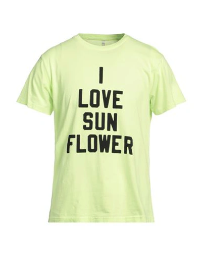 Shop Sunflower Man T-shirt Acid Green Size L Cotton