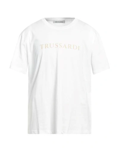 Shop Trussardi Man T-shirt White Size Xxxl Cotton