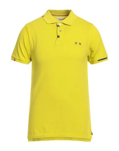 Shop Project E Man Polo Shirt Yellow Size M Cotton