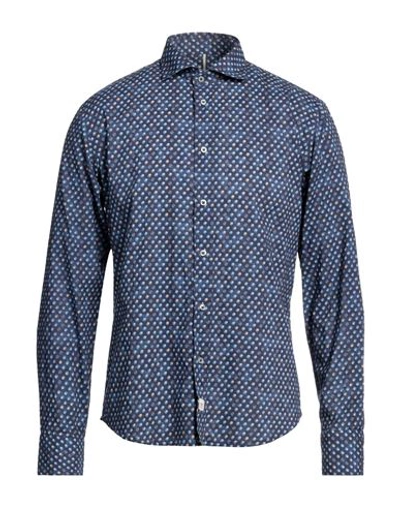 Shop Panama Man Shirt Navy Blue Size L Cotton