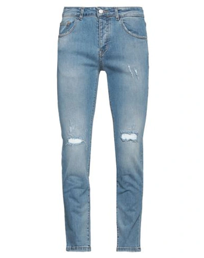 Shop Manuel Ritz Man Jeans Blue Size 36 Cotton, Elastane