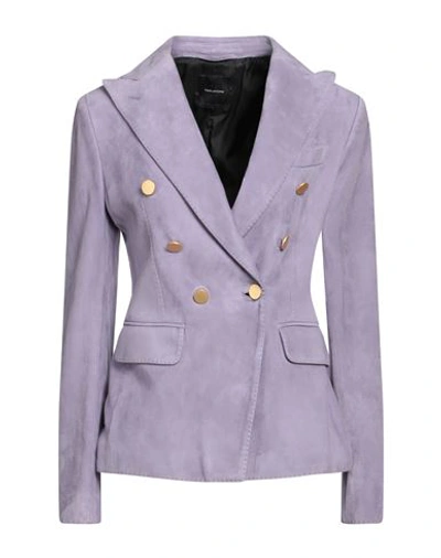 Shop Tagliatore 02-05 Woman Blazer Lilac Size 4 Lambskin In Purple