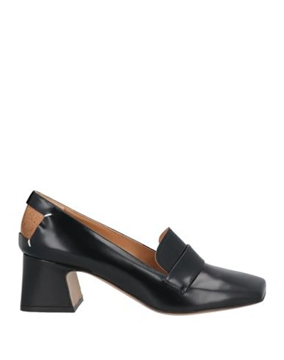 Shop Maison Margiela Woman Loafers Black Size 8.5 Leather