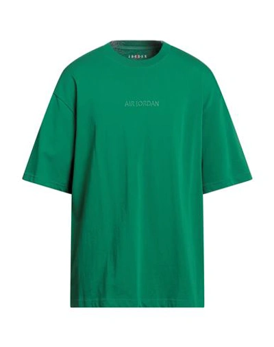 Shop Jordan Man T-shirt Green Size S Cotton