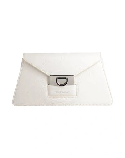 Shop Trussardi Woman Handbag White Size - Polyester, Polyurethane Resin