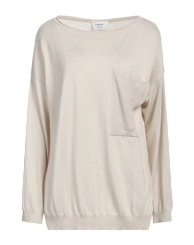 Snobby Sheep Woman Sweater Beige Size 8 Silk, Cashmere In Beige