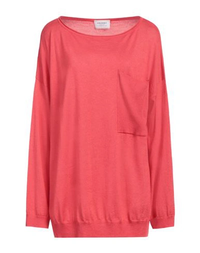 Snobby Sheep Woman Sweater Tomato Red Size 8 Silk, Cashmere In Tomato Red
