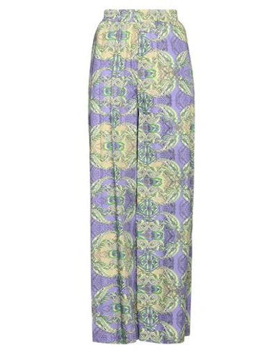 Shop Snobby Sheep Woman Pants Lilac Size 10 Cotton In Purple