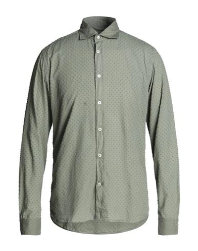 Shop Mastricamiciai Man Shirt Military Green Size 15 ¾ Cotton