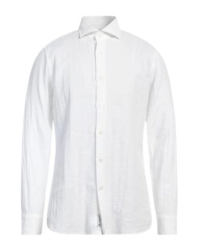Shop Guglielminotti Man Shirt White Size 17 Linen