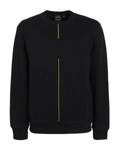 Shop Armani Exchange Man Sweatshirt Black Size Xs Organic Cotton