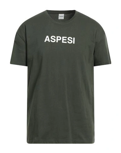 Aspesi Man T-shirt Military Green Size Xl Cotton In Green