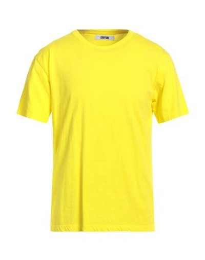 Shop Grifoni Man T-shirt Yellow Size L Cotton