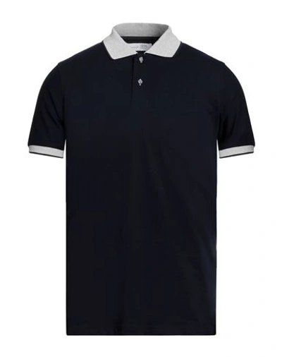 Shop Barbati Man Polo Shirt Midnight Blue Size L Cotton, Elastane