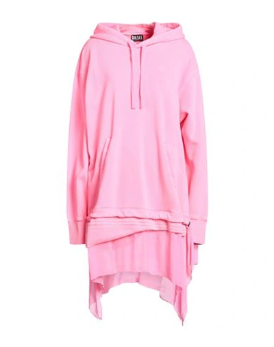 Shop Diesel Woman Sweatshirt Pink Size S Cotton, Elastane, Rayon