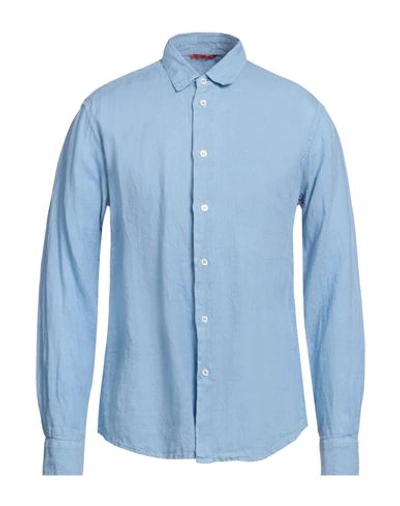 Shop Barena Venezia Barena Man Shirt Light Blue Size 40 Linen