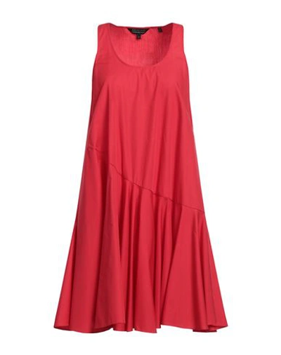 Shop Armani Exchange Woman Mini Dress Red Size 2 Cotton