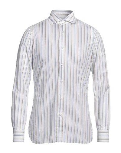 Shop Isaia Man Shirt White Size 15 ½ Cotton
