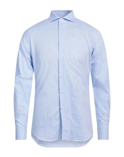 Shop Grigio Man Shirt Light Blue Size 15 ½ Cotton