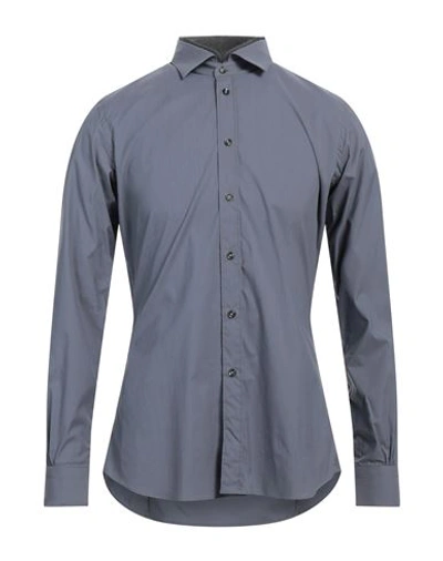 Shop B>more Man Shirt Lead Size 17 Cotton, Polyamide, Elastane In Grey