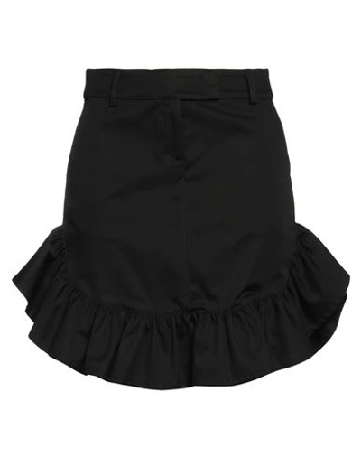 Trussardi Woman Mini Skirt Black Size 10 Cotton, Elastane In Black