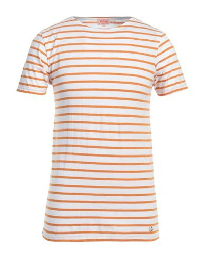 Shop Armor-lux Man T-shirt Orange Size Xxl Cotton