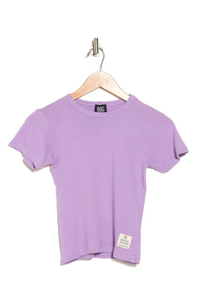 Shop Bdg Urban Outfitters Washed Cotton Baby Tee In Viola