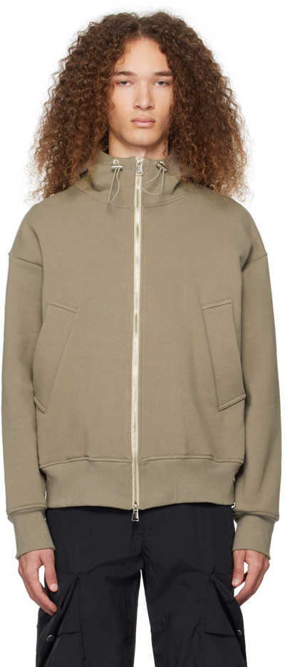 Shop Ouat Taupe Astro Hoodie In Khaki