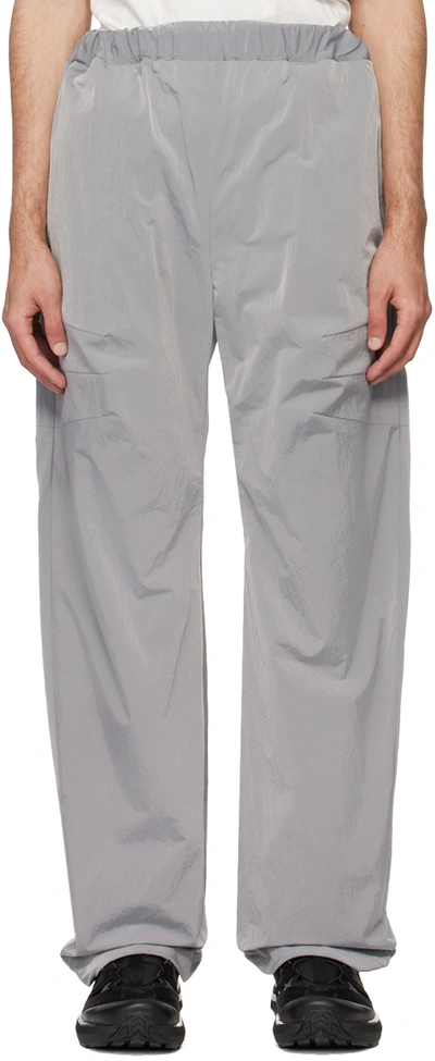 Shop Ouat Gray Test Trousers In Silver