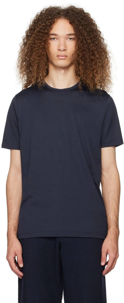 Shop Sunspel Navy Classic T-shirt