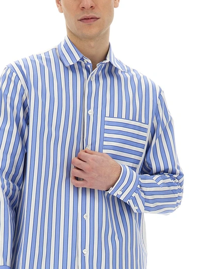 Shop Jw Anderson J.w. Anderson Striped Shirt In Blue