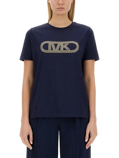 Shop Michael Michael Kors T-shirt With Logo In Blue