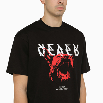 Shop 44 Label Group Forever Print Black Crew Neck T Shirt