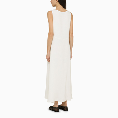 Shop Apc A.p.c. Long White Viscose Dress
