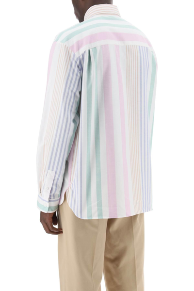 Shop Apc A.p.c. Mateo Striped Oxford Shirt