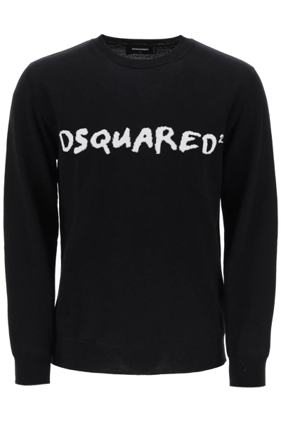 Shop Dsquared2 Textured Logo Sweater
