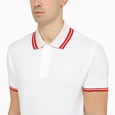 Shop Etro White Short Sleeved Polo Shirt With Logo Embroidery