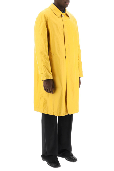 Shop Maison Margiela Trench Coat In Worn Out Effect Coated Cotton