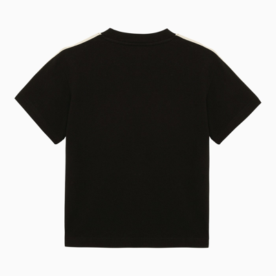 Shop Palm Angels Black Cotton T Shirt With Logo