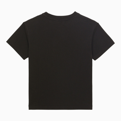 Shop Palm Angels Black Cotton T Shirt With Print