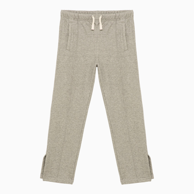 Shop Palm Angels Grey Jogging Trousers With Logo