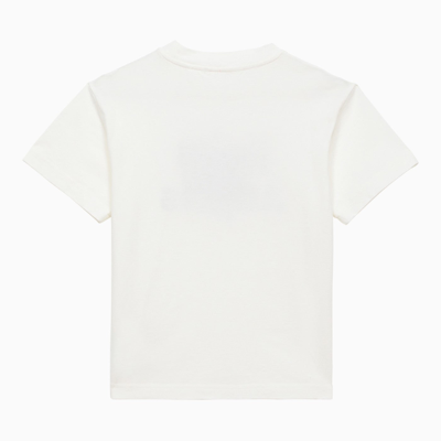 Shop Palm Angels White Cotton T Shirt With Logo