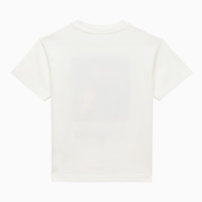 Shop Palm Angels White Cotton T Shirt With Print