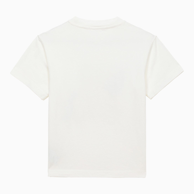 Shop Palm Angels White Cotton T Shirt With Print