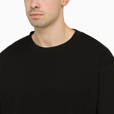 Shop Studio Nicholson Black Crewneck Long Sleeves T Shirt