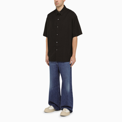 Shop Studio Nicholson Navy Blue Oversize Short Sleeves T Shirt