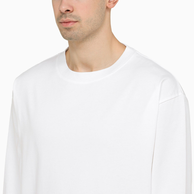 Shop Studio Nicholson White Crewneck Long Sleeves T Shirt