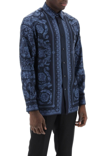 Shop Versace Barocco Silk Shirt