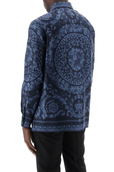 Shop Versace Barocco Silk Shirt