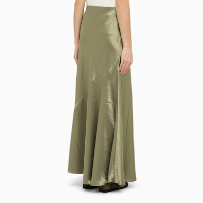Shop Vince Green Acetate Long Skirt
